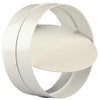 Renson 1008569 - Pieza de conexión de PVC + válvula antirretorno 7007 ø. 150 mm - blanco | 2 piezas