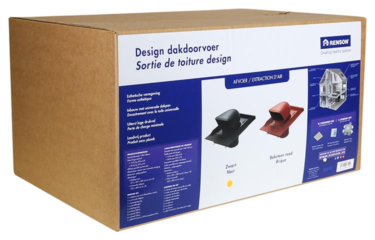 Renson 1048751 - diseño frontal de puerta de techo (negro) | 1 pieza