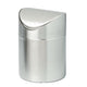 Papelera de mesa de acero inoxidable 16,5 cm 12 dia 1,5 l tapa abatible