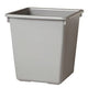 V-part - vierkant tapse papierbak 27 liter - polypropylene - grijs - prullenbak