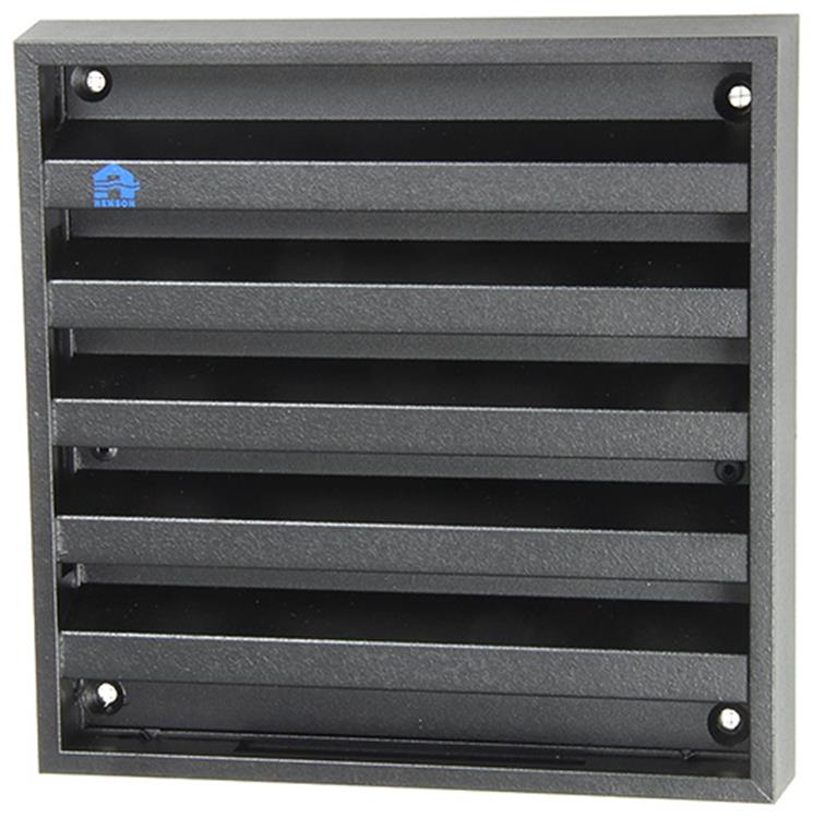 Renson 1057988 - Rejilla de pared de superficie con malla 431 (165x165) ral 9005 negro | 2 piezas