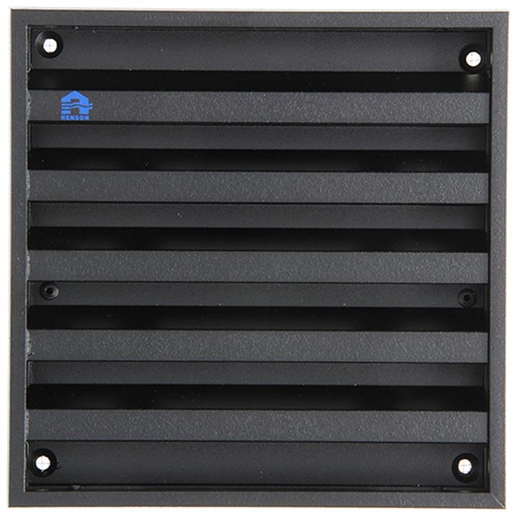 Renson 1057988 - Rejilla de pared de superficie con malla 431 (165x165) ral 9005 negro | 2 piezas