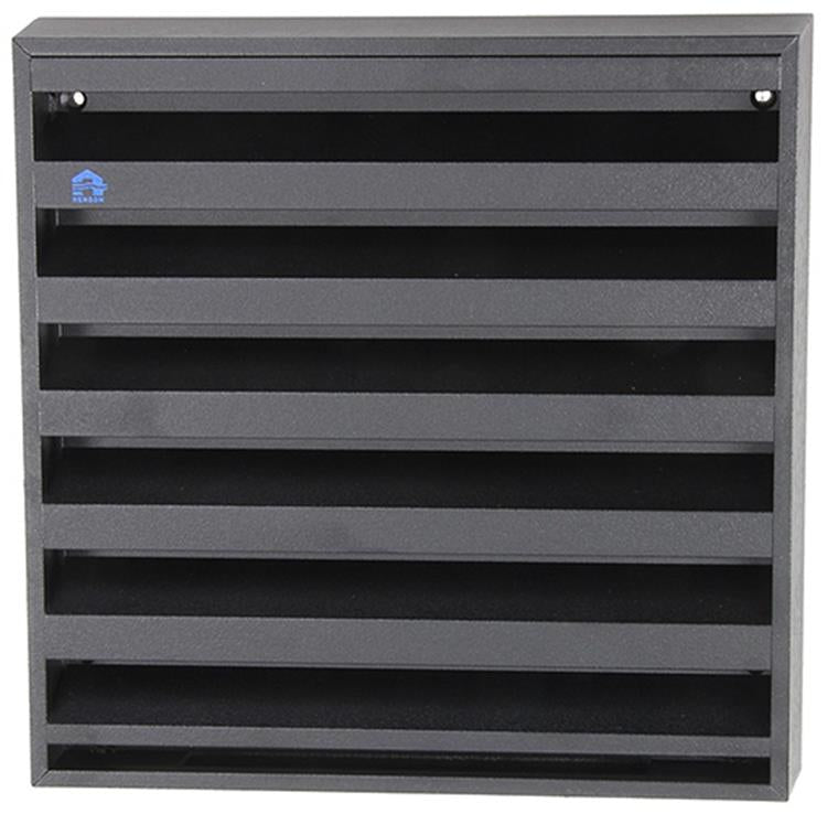 Renson 1057989 - Rejilla de pared de superficie con malla 431 (225x225) ral 9005 negro | 2 piezas