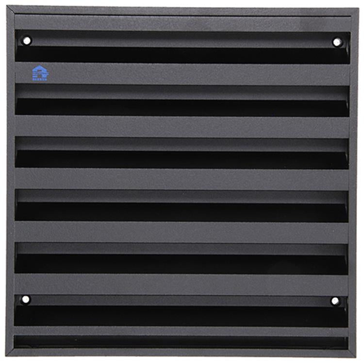 Renson 1057989 - Rejilla de pared de superficie con malla 431 (225x225) ral 9005 negro | 2 piezas