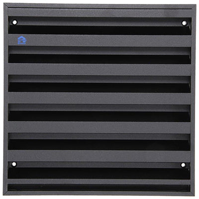 Renson 1057989 - opbouwmuurrooster met gaas 431 (225x225) ral 9005 zwart | 2 stuks
