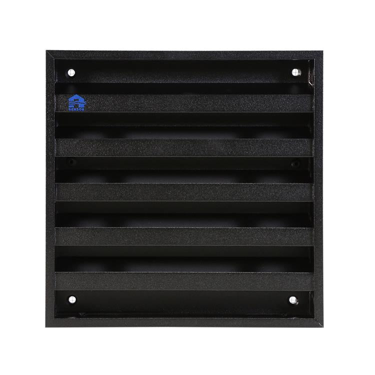 Renson 1058000 - Rejilla de pared de superficie con malla 431 (165x165) ral 9005 negro | 2 piezas