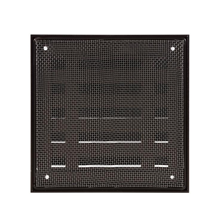 Renson 1058000 - Rejilla de pared de superficie con malla 431 (165x165) ral 9005 negro | 2 piezas