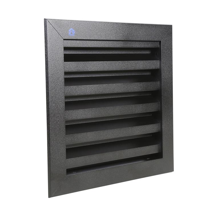 Renson 1058004 - rejilla empotrada con brida 411 (200x200) ral 9005 negro | 2 piezas