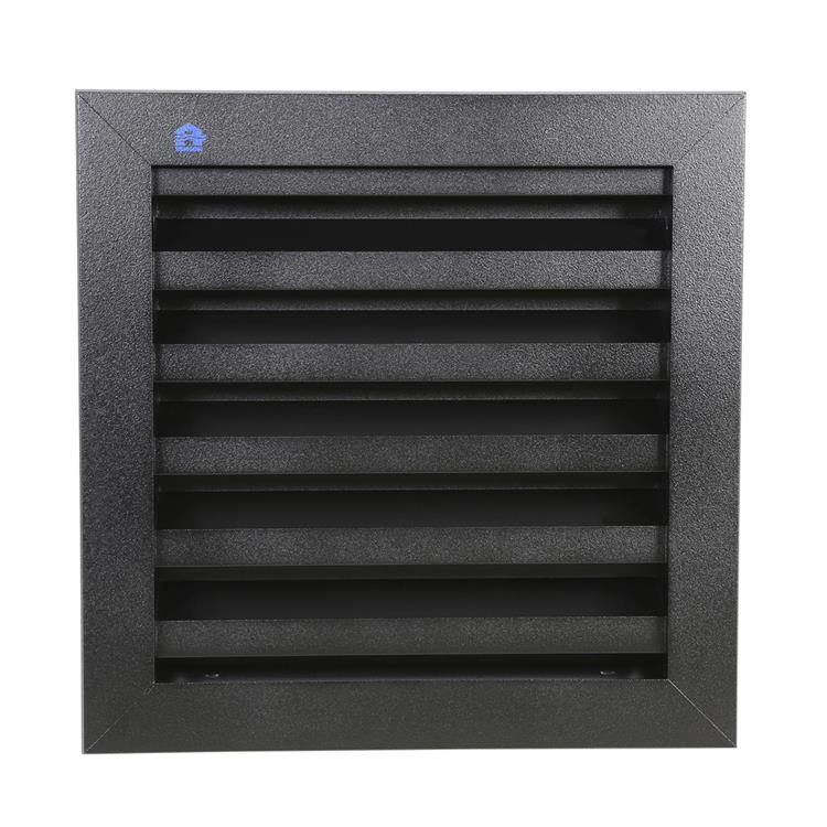 Renson 1058004 - rejilla empotrada con brida 411 (200x200) ral 9005 negro | 2 piezas