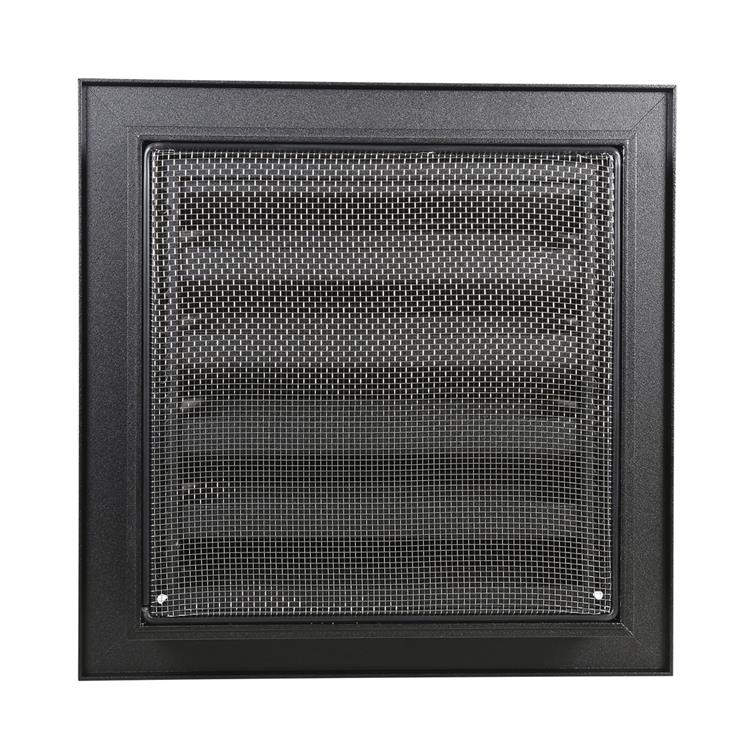Renson 1058004 - rejilla empotrada con brida 411 (200x200) ral 9005 negro | 2 piezas