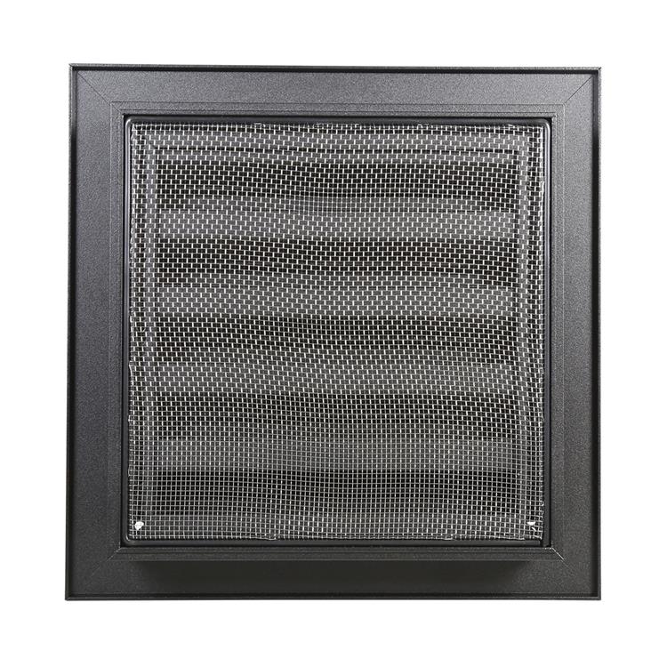 Renson 1057992 - rejilla empotrada con brida 411 (200x200) ral 9005 negro | 1 pieza