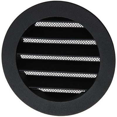 Renson 1057993 - inbouw rond schoepenr met gaas434r dia 100 ral 9005 zwart | 10 stuks