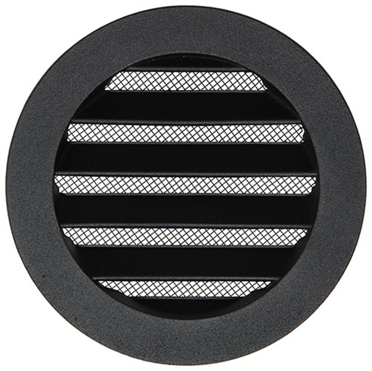 Renson 1057993 - hoja redonda incorporada núm. con malla 434r dia 100 ral 9005 negro | 10 piezas