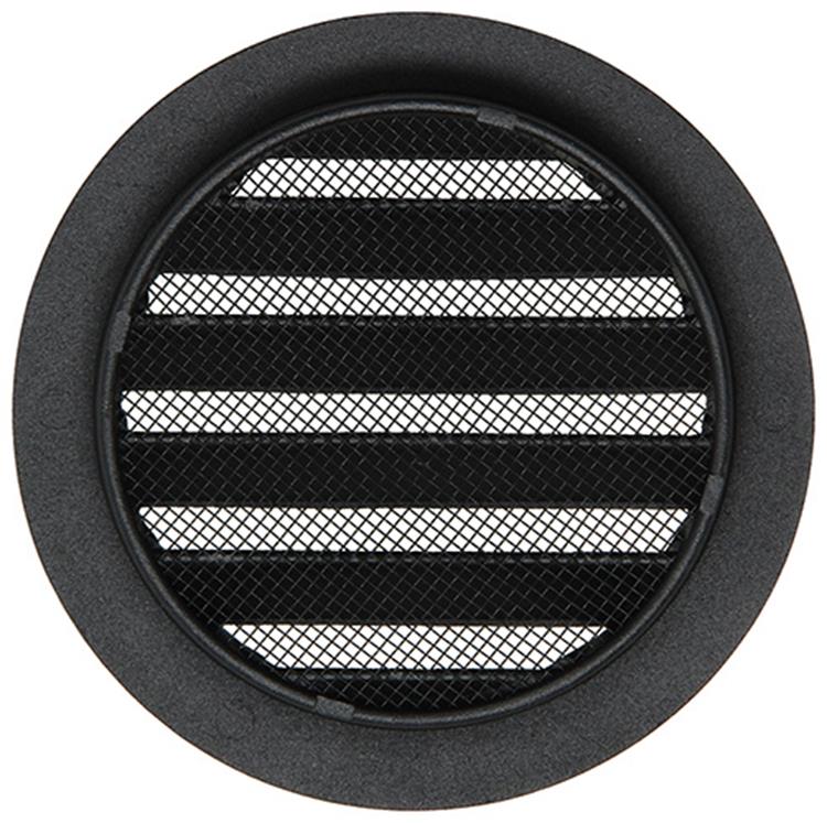 Renson 1057993 - hoja redonda incorporada núm. con malla 434r dia 100 ral 9005 negro | 10 piezas