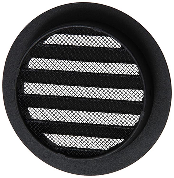 Renson 1057993 - hoja redonda incorporada núm. con malla 434r dia 100 ral 9005 negro | 10 piezas