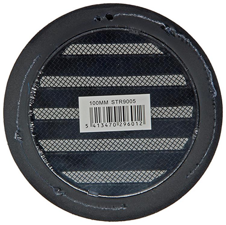 Renson 1057993 - hoja redonda incorporada núm. con malla 434r dia 100 ral 9005 negro | 10 piezas