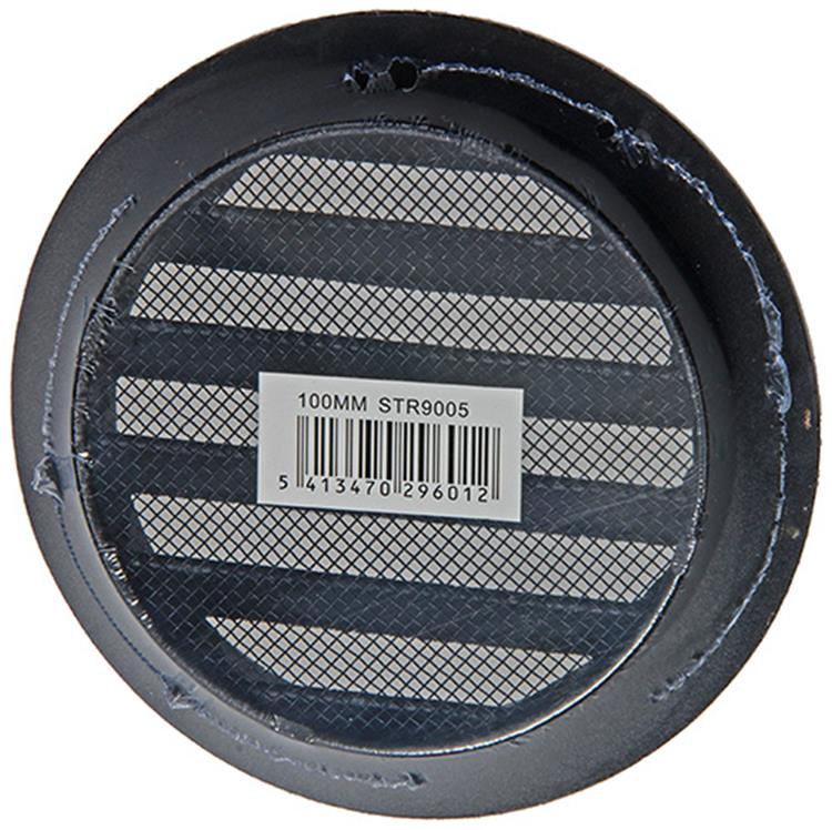 Renson 1057993 - hoja redonda incorporada núm. con malla 434r dia 100 ral 9005 negro | 10 piezas