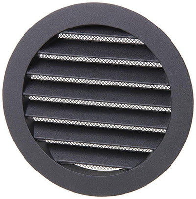Renson 1057994 - inbouw rond schoepenr met gaas434r dia 125 ral 9005 zwart | 10 stuks