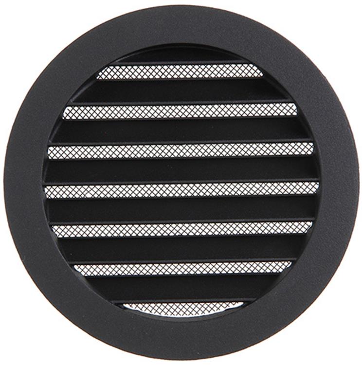 Renson 1057994 - hoja redonda incorporada núm. con malla 434r dia 125 ral 9005 negro | 10 piezas
