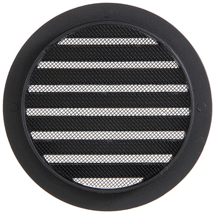Renson 1057994 - hoja redonda incorporada núm. con malla 434r dia 125 ral 9005 negro | 10 piezas