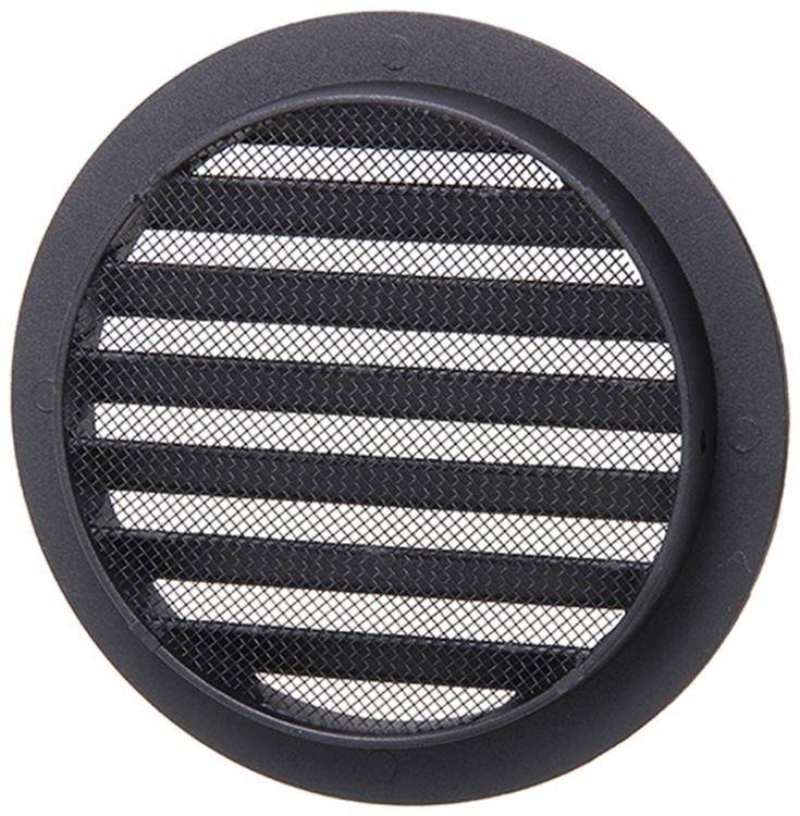 Renson 1057994 - hoja redonda incorporada núm. con malla 434r dia 125 ral 9005 negro | 10 piezas