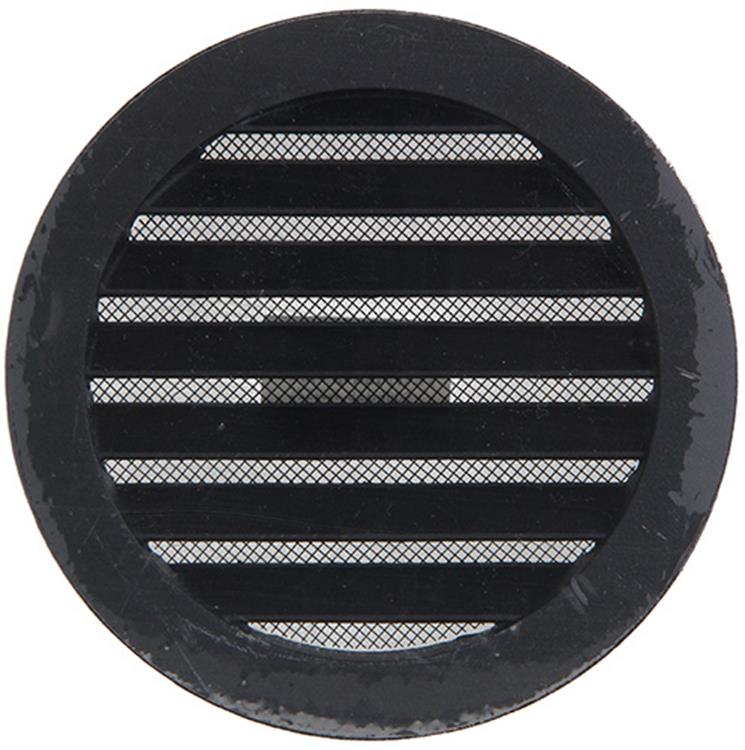 Renson 1057994 - hoja redonda incorporada núm. con malla 434r dia 125 ral 9005 negro | 10 piezas