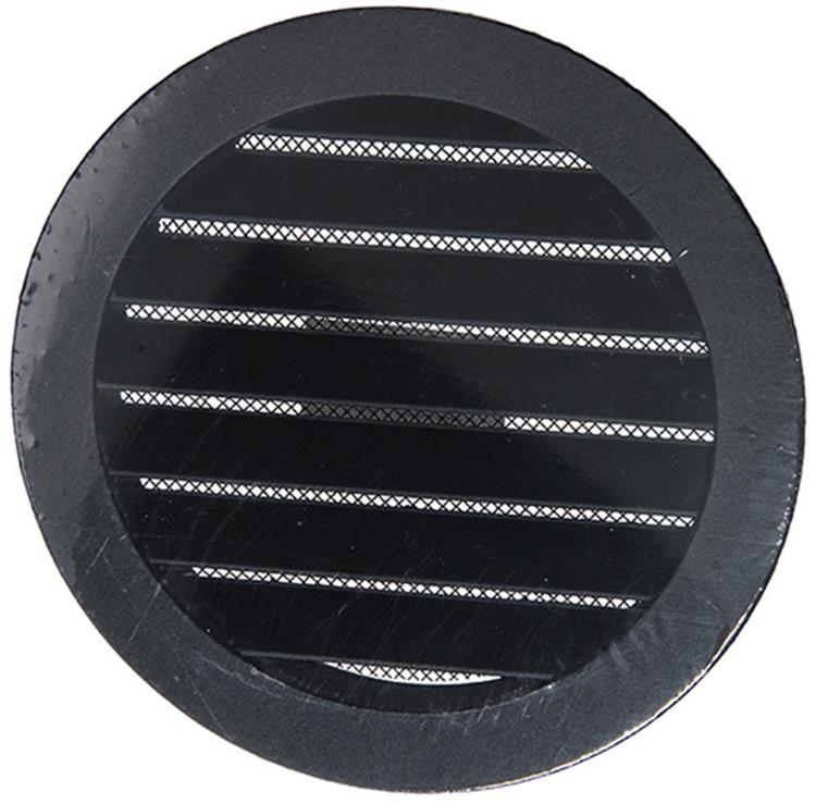 Renson 1057994 - hoja redonda incorporada núm. con malla 434r dia 125 ral 9005 negro | 10 piezas