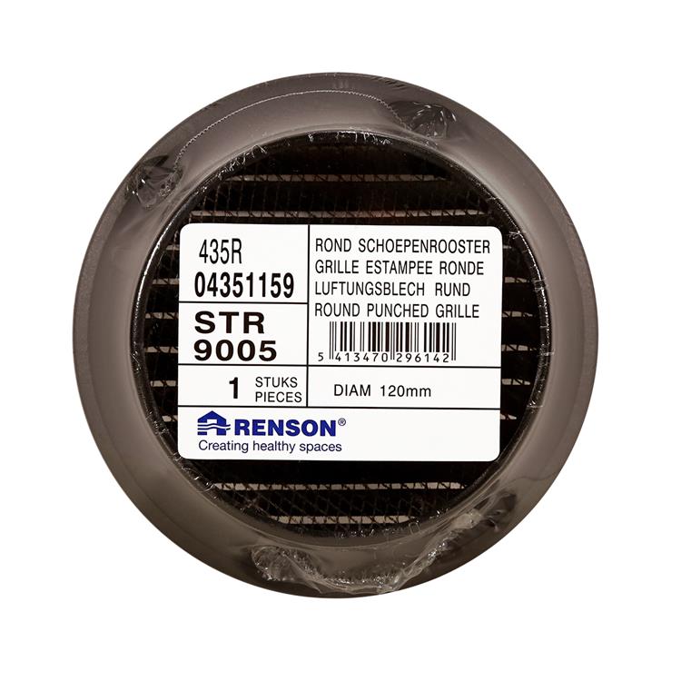 Renson 1057996 - hoja redonda incorporada núm. con malla 435r dia 115 ral 9005 negro | 5 piezas