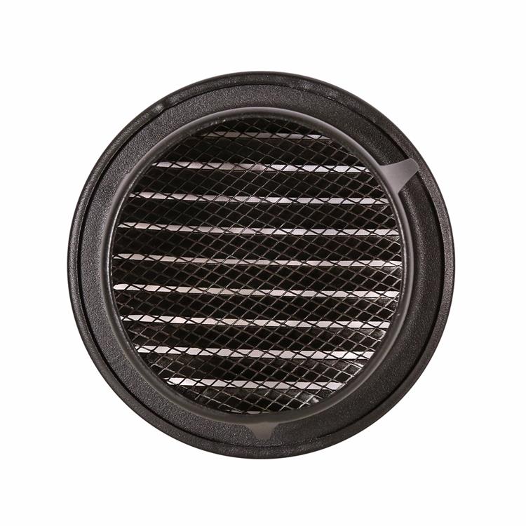Renson 1059761 - hoja redonda incorporada núm. con malla 435r dia 100 ral 9005 negro | 8 piezas