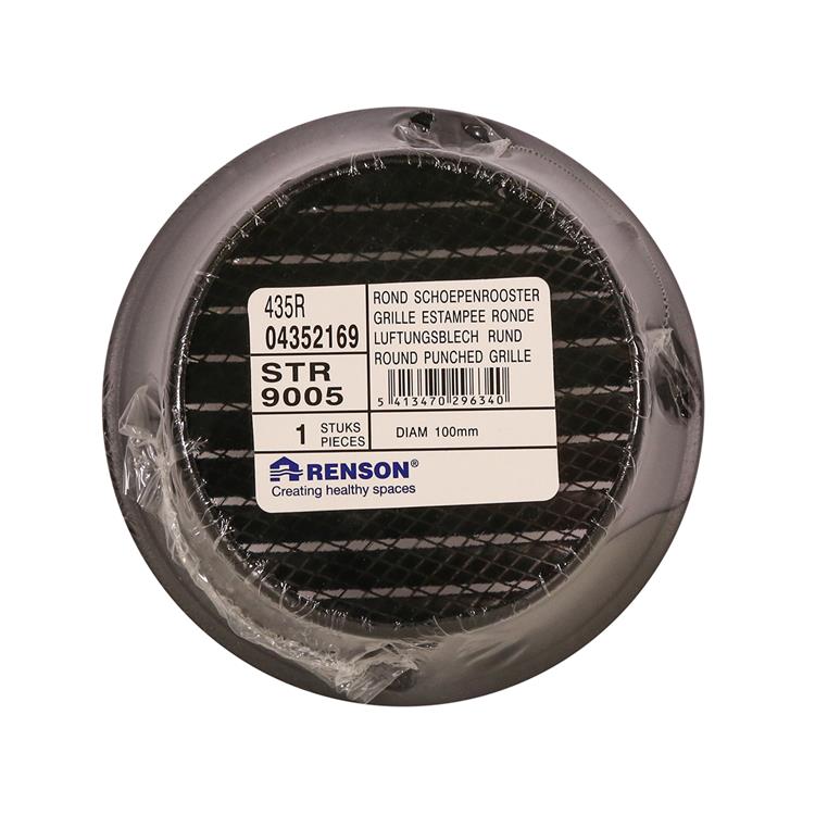 Renson 1059761 - hoja redonda incorporada núm. con malla 435r dia 100 ral 9005 negro | 8 piezas