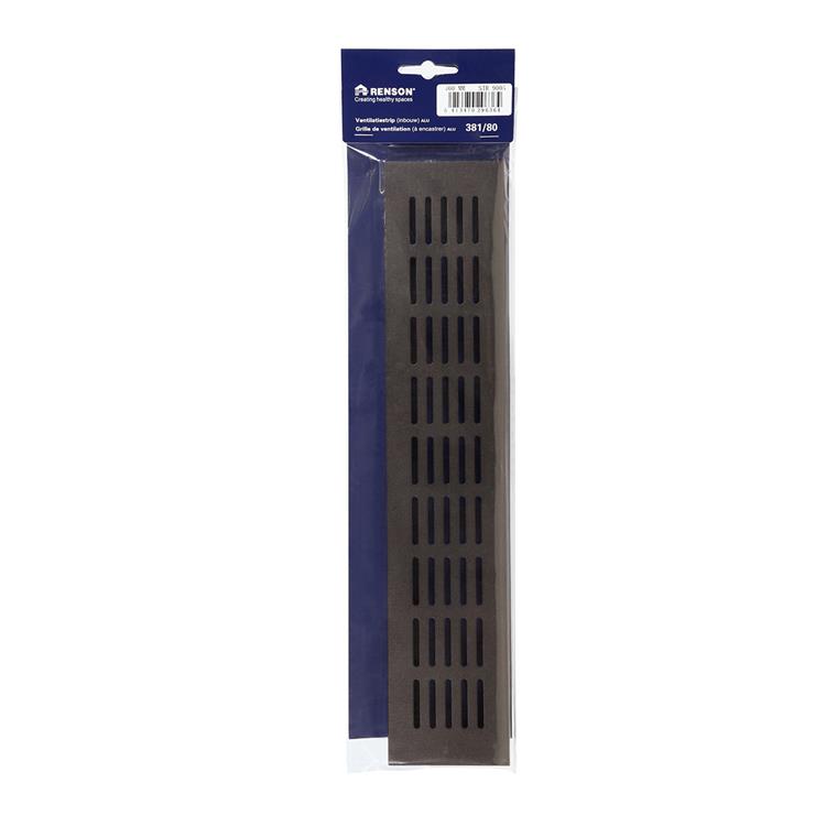 Renson 1059706 - tira de ventilación 381 80 (400 mm) ral 9005 estructura negro | 2 piezas
