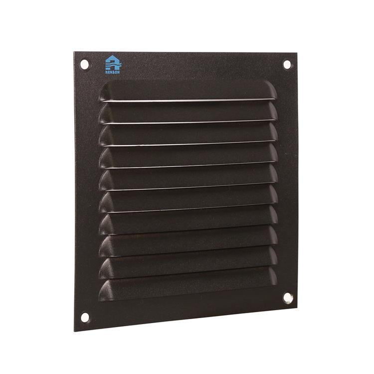 Renson 1061637 - rejilla de lamas de superficie 436 150x150 ral 9005 negro | 10 piezas
