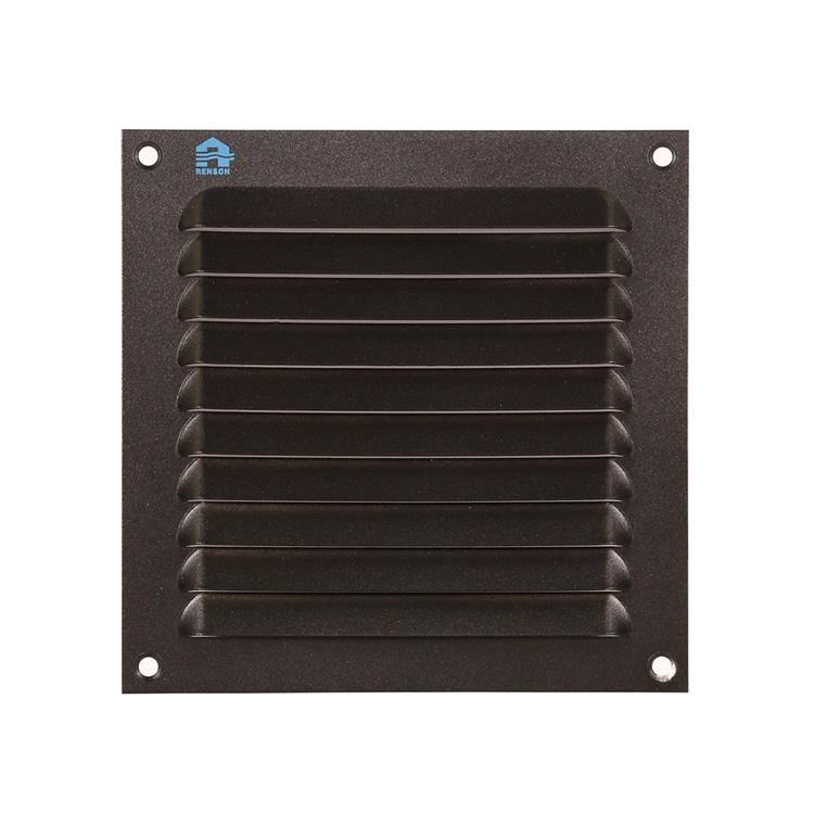 Renson 1061637 - rejilla de lamas de superficie 436 150x150 ral 9005 negro | 10 piezas