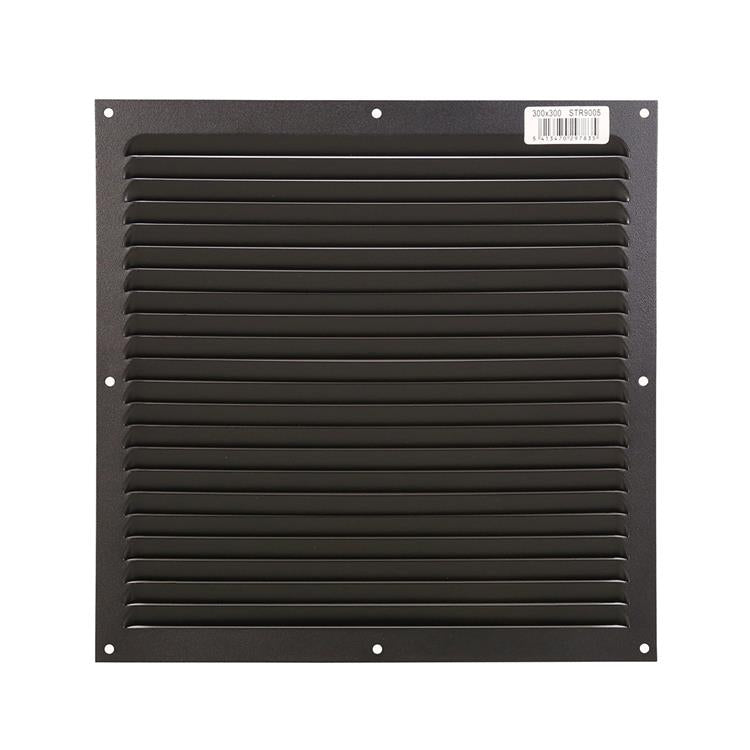 Renson 1061641 - rejilla de lamas de superficie 436 300x300 ral 9005 negro | 10 piezas