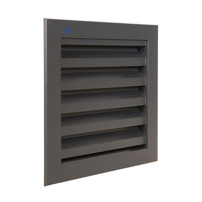 Renson 1062410 - vrac inbouw muurrooster alu 411 (200x200) structuur 7016 | 2 stuks