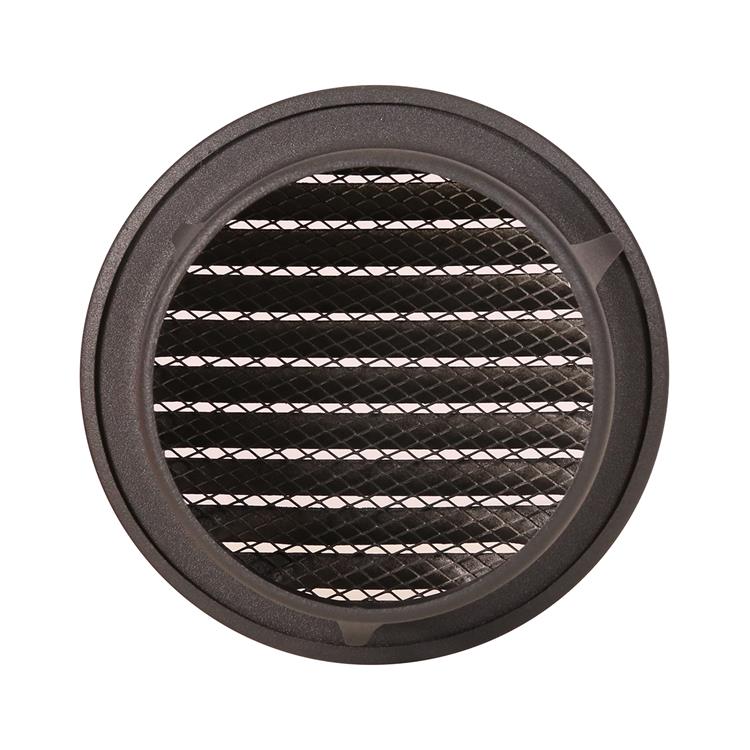 Renson 1062423 - Rejilla de lamas empotrada redonda aluminio 435r (dia 100) estructura 7016 | 8 piezas