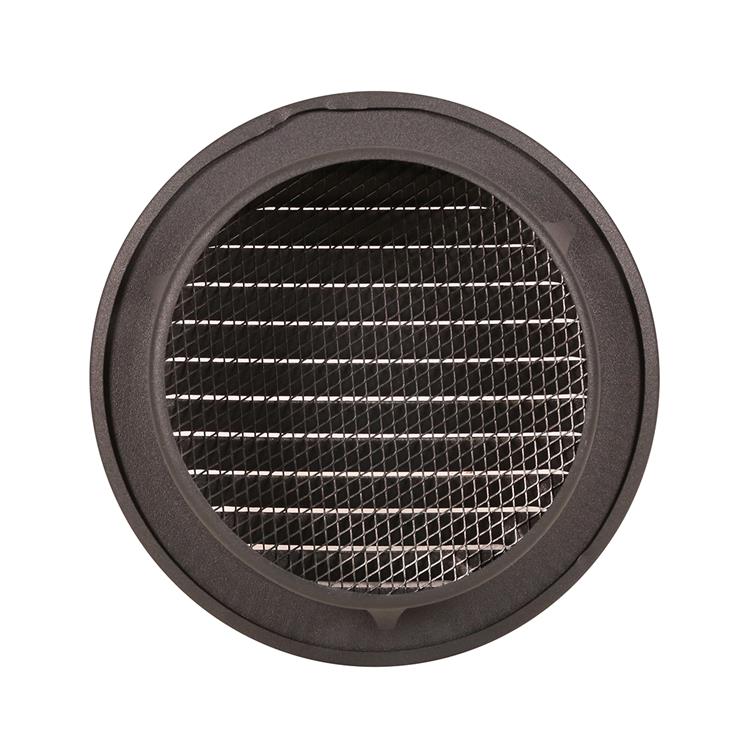 Renson 1062424 - Rejilla de lamas empotrada redonda aluminio 435r (dia 120) estructura 7016 | 5 piezas