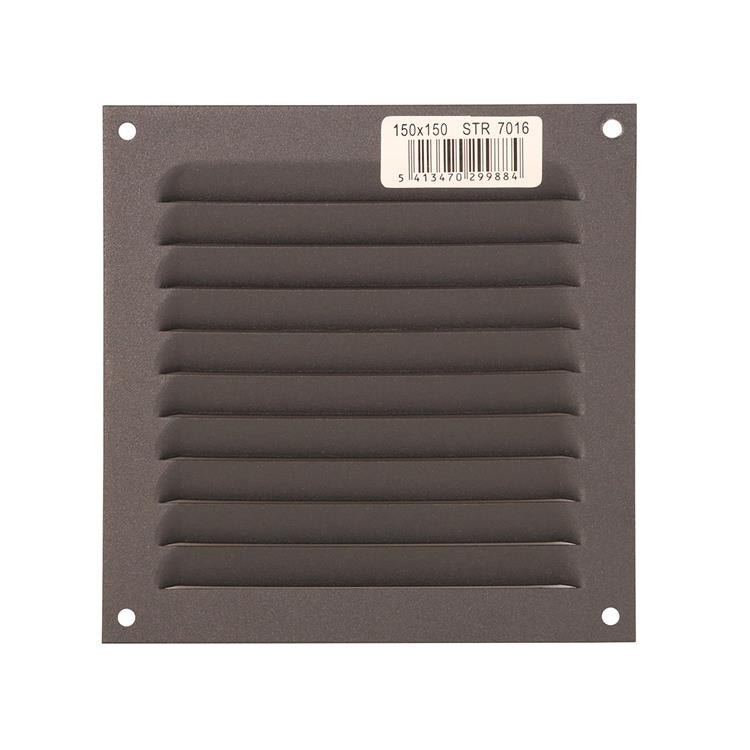Renson 1062426 - Rejilla de lamas de superficie plana aluminio 436 (150x150) estructura 7016 | 10 piezas