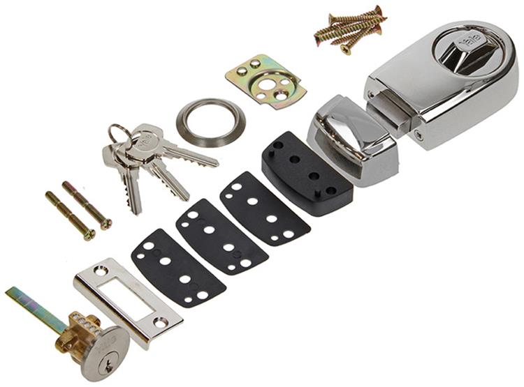 Yale 1019108 - cerradura de llanta niquelada mate | 1 pieza