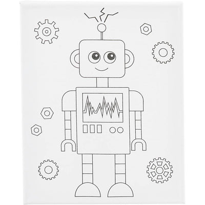 Creativ company schildercanvas met print robot - 24x30cm