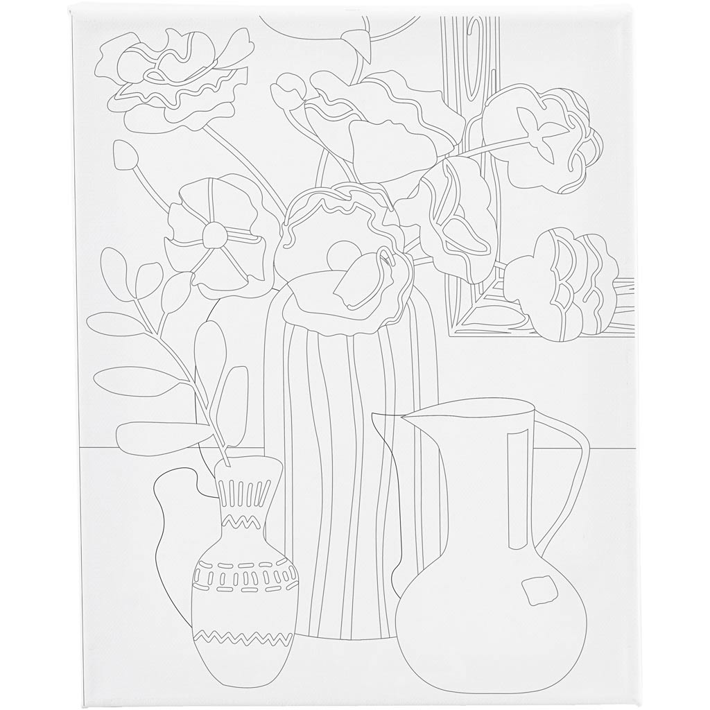 Quadro Creativ Company su tela con stampa, natura morta con fiori, d: 1,6 cm, misura 24x30 cm, 360 g, 1 pezzo