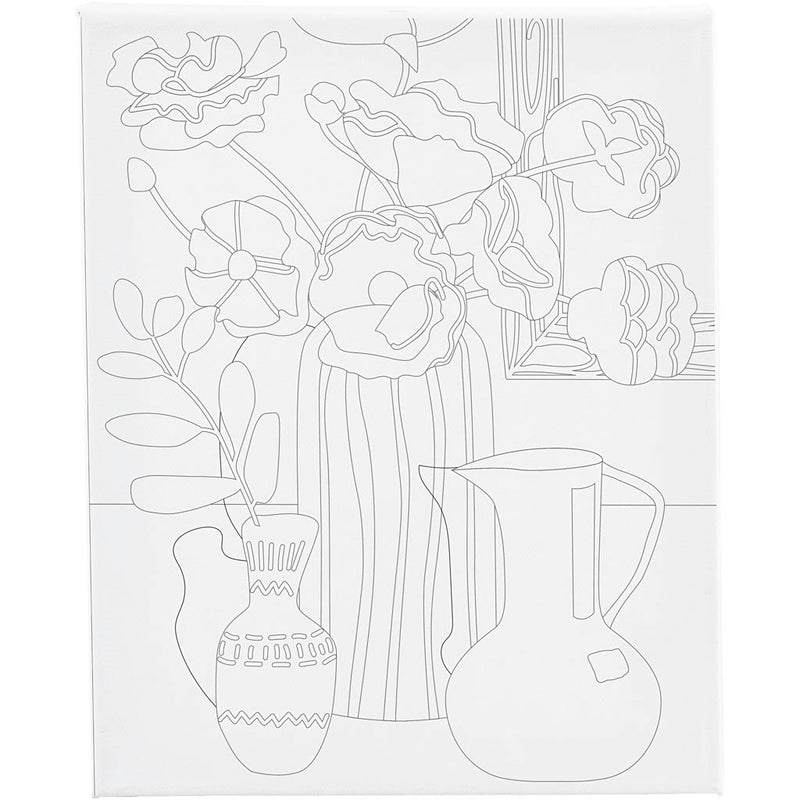 Quadro Creativ Company su tela con stampa, natura morta con fiori, d: 1,6 cm, misura 24x30 cm, 360 g, 1 pezzo