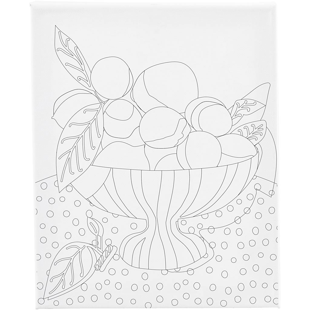 Tela da pittura Creative Company con stampa, portafrutta, d: 1,6 cm, dimensioni 24x30 cm, 360 g, 1 pezzo