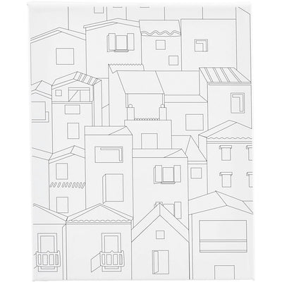 Quadro su tela Creativ Company con stampa, città, d: 1,6 cm, misura 24x30 cm, 360 gr, 1 pezzo
