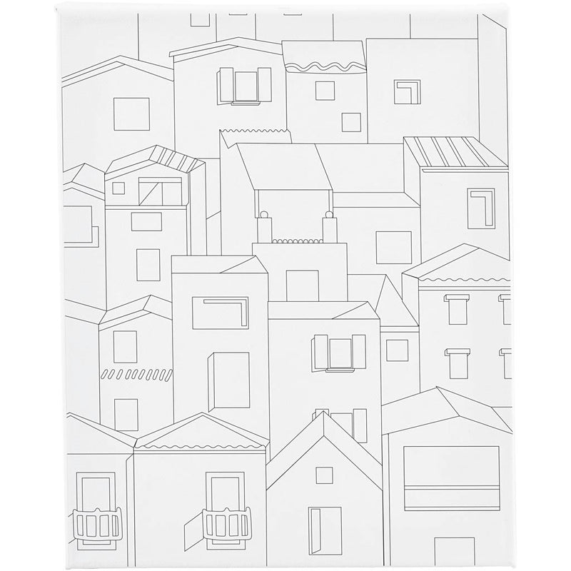 Quadro su tela Creativ Company con stampa, città, d: 1,6 cm, misura 24x30 cm, 360 gr, 1 pezzo