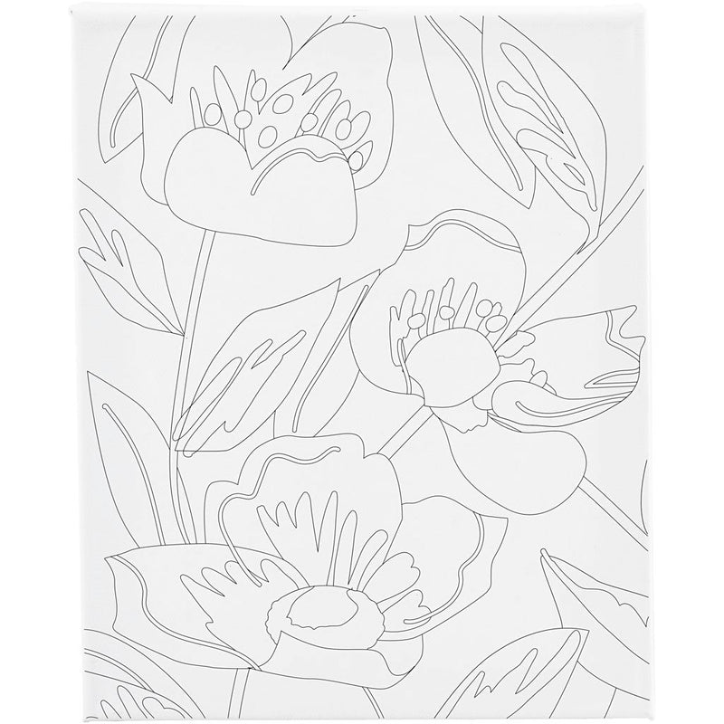 Quadro su tela Creativ Company con stampa, papaveri, d: 1,6 cm, misura 24x30 cm, 360 g, 1 pezzo