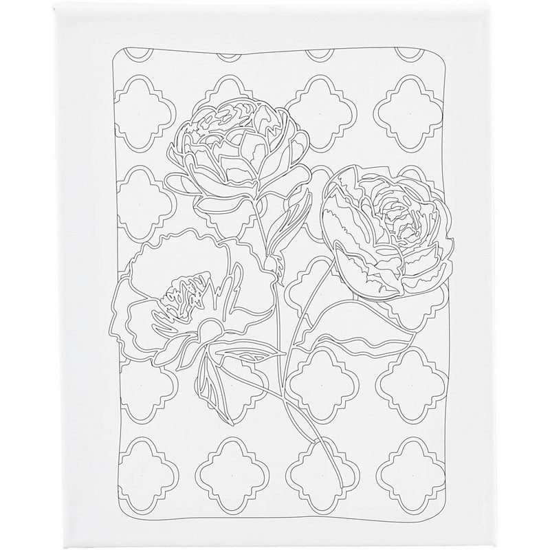 Quadro su tela Creativ Company con stampa, rose, d: 1,6 cm, misura 24x30 cm, 360 g, 1 pezzo