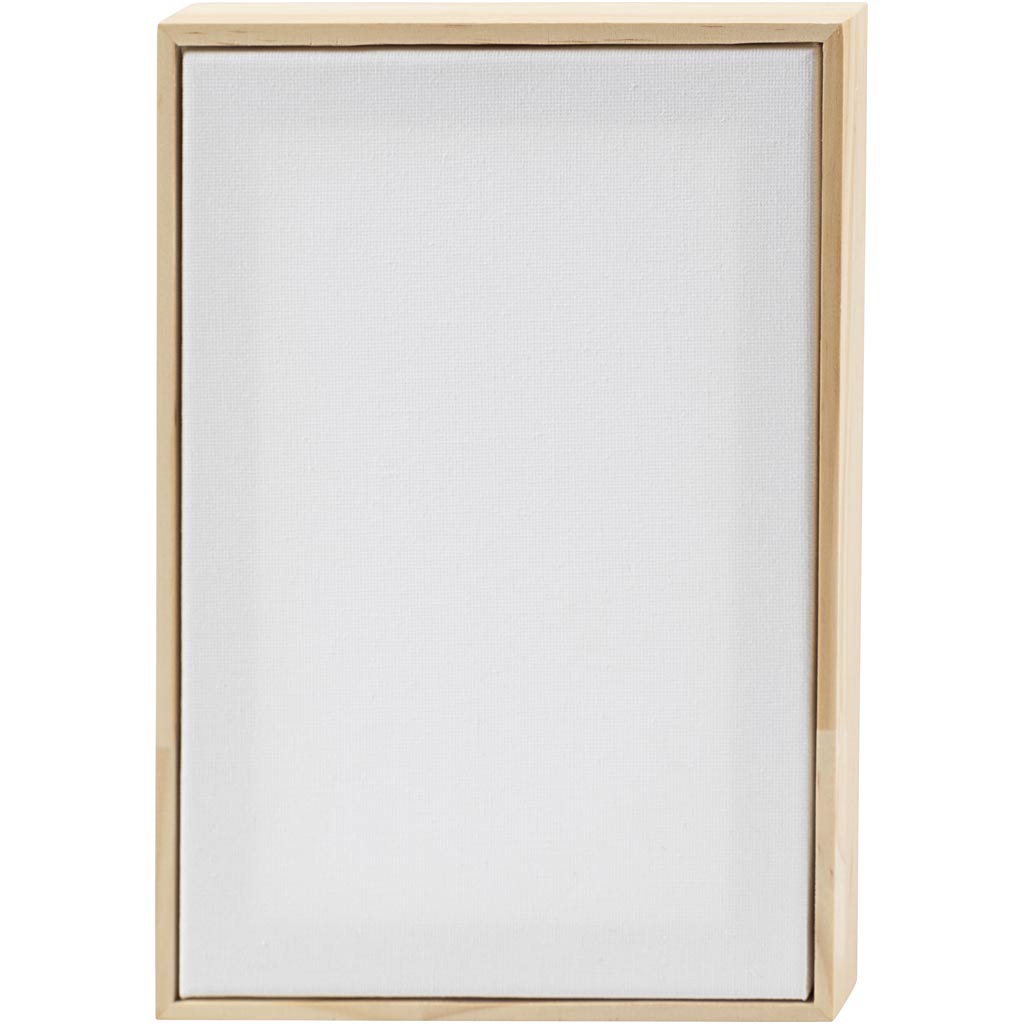 Creativ company lienzo tensado con marco, medidas 15,8x23,8 cm, 280 gr, blanco, 10 piezas 1 caja