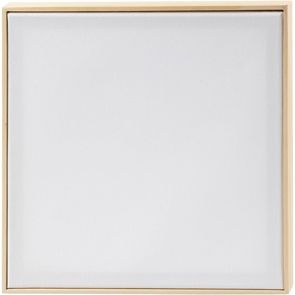 Creativ company lienzo tensado con marco, medidas 30x30 cm, 280 gr, blanco, 1 unidad