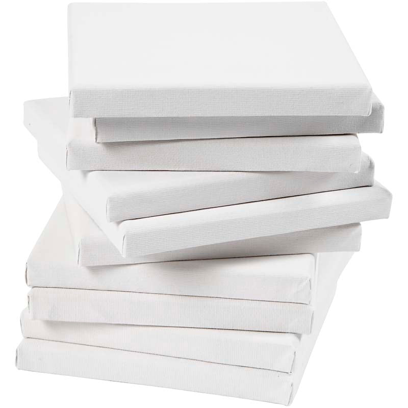 Tela Creative Company, d: 1,6 cm, misura 15x15 cm, 280 g, bianco, 80 pezzi 1 scatola